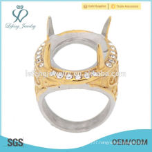 New arrival fashion silver/gold 316l stainless steel men ring, finger indonesia ring without stone